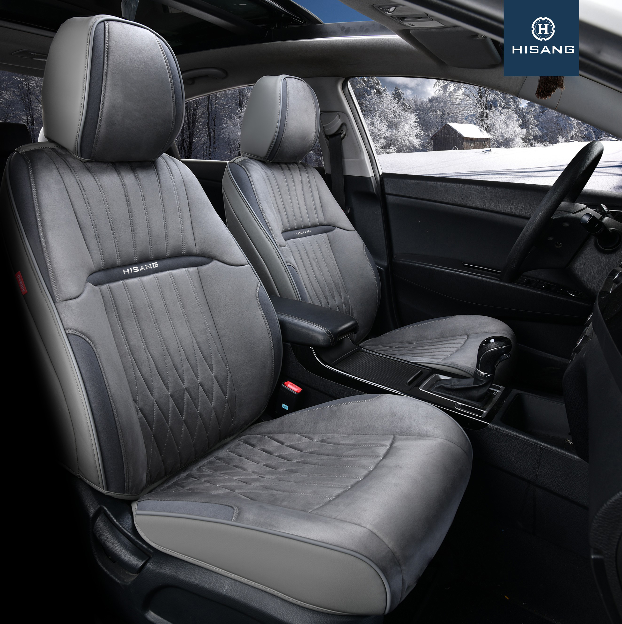 H-23CX-11 Luxury series top quality Sude mateail 5D full cover Customizable Car Seat Cushion