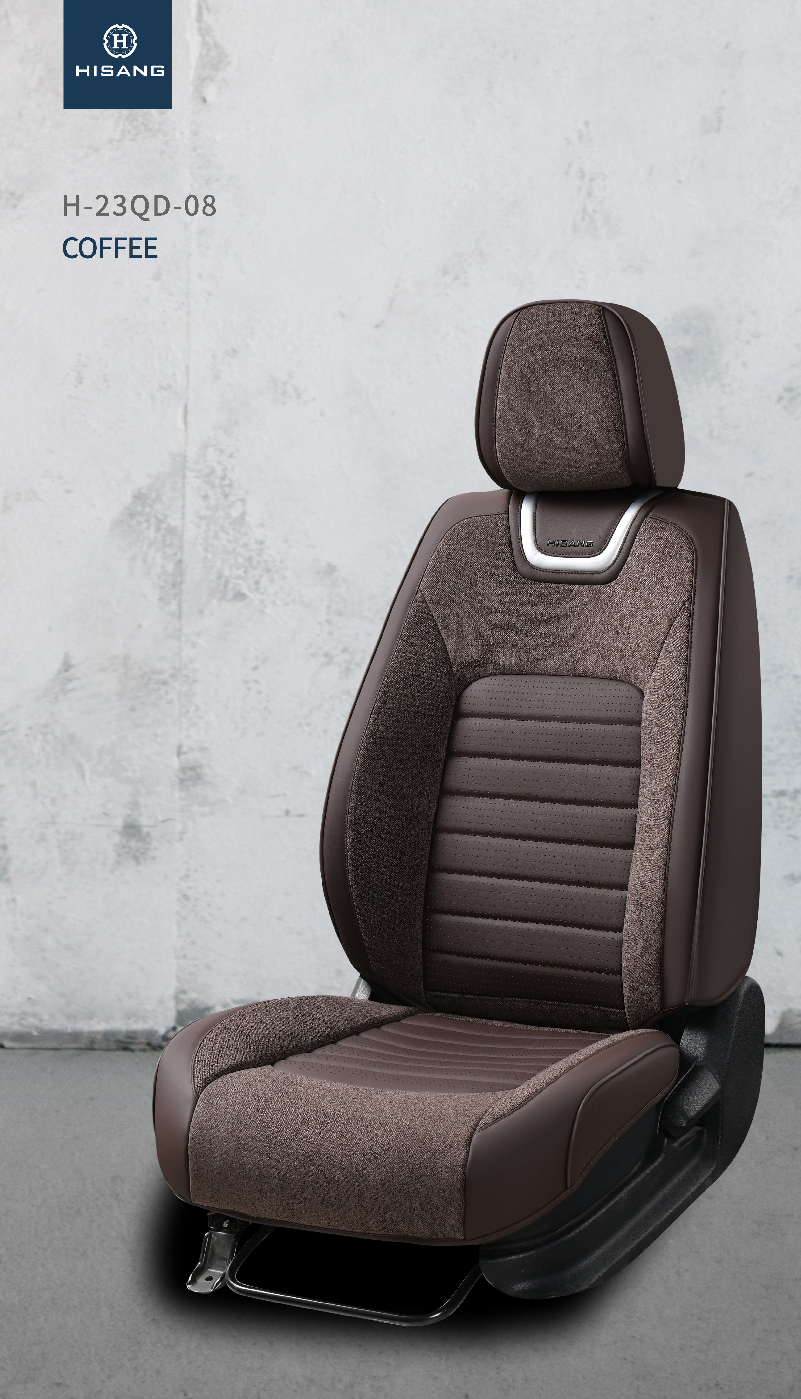 H-23QD-08 NeckLace series Middle Puching PU Universal 5D full cover Customizable Car Seat Cushion